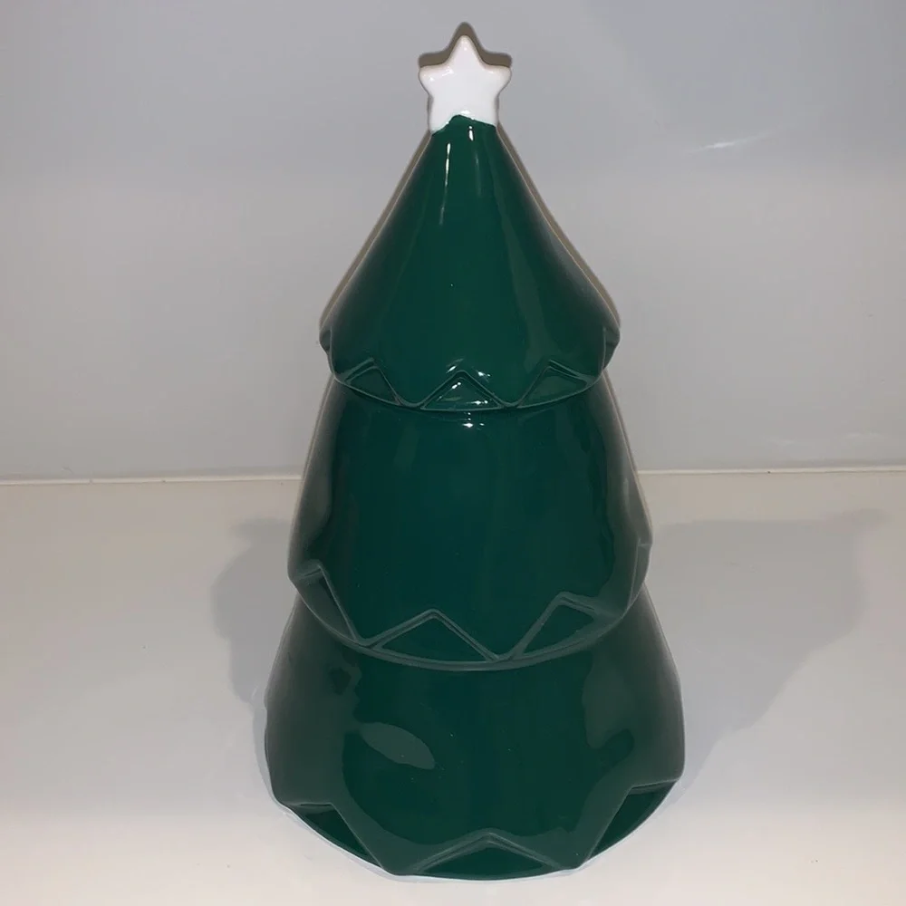 Rae Dunn Ceramic Christmas Tree Cookie‎ Jar Canister